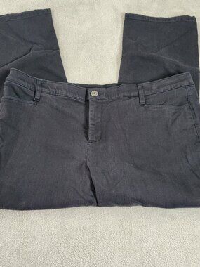 CJ Banks Women's 20WP Black Jeans Jeggings High Rise Straight Leg Elastic SL92E